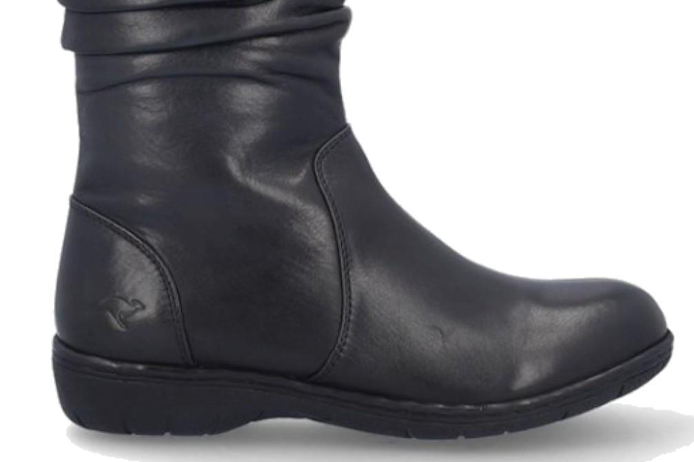 Botas altas planas Kangaroos 887-11 en color negro
