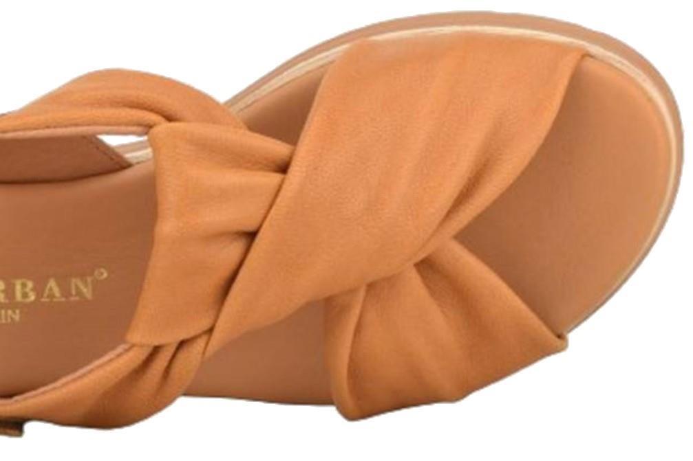 Sandalias con cuña Paula Urban 24-335 SUNSET cuero para mujer