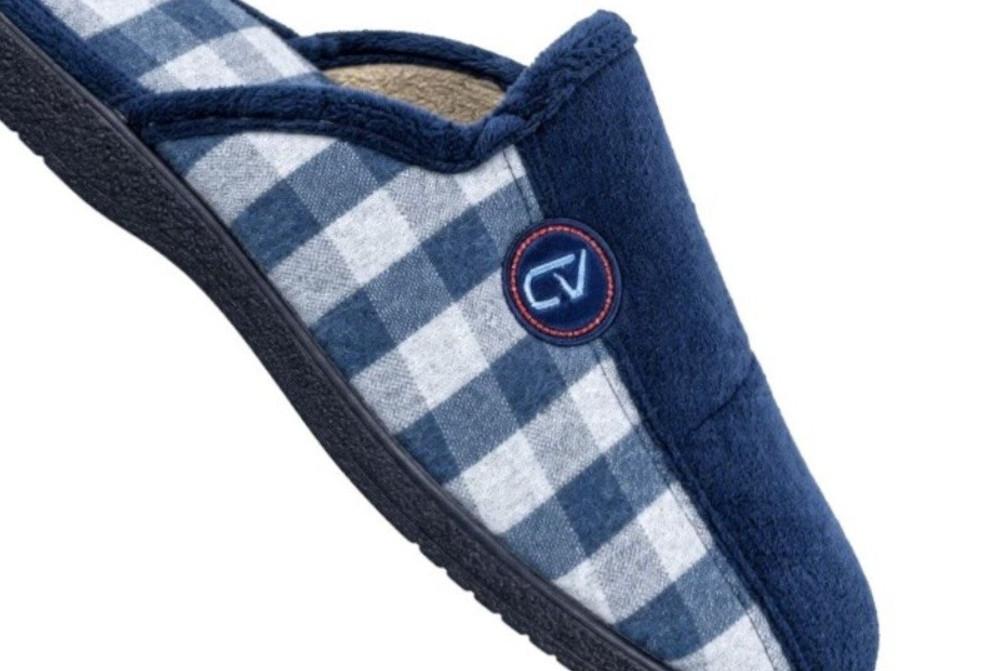 Zapatillas de casa Cabrera 9012 azules para hombre, cálidas y flexibles