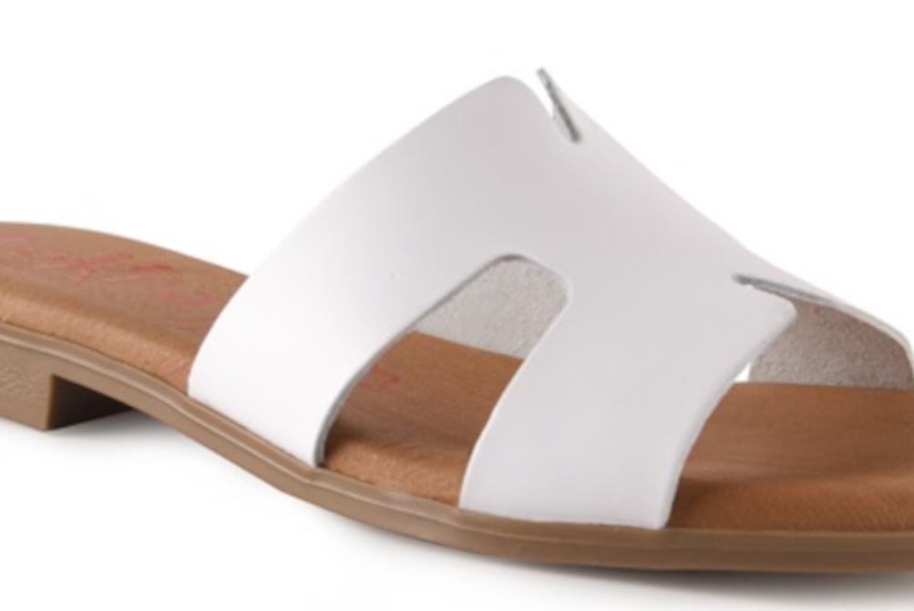 Sandalias plana de Pala Tekila 140 blanco Mujer | Piel Natural, Plantilla Gel y Máximo Confort
