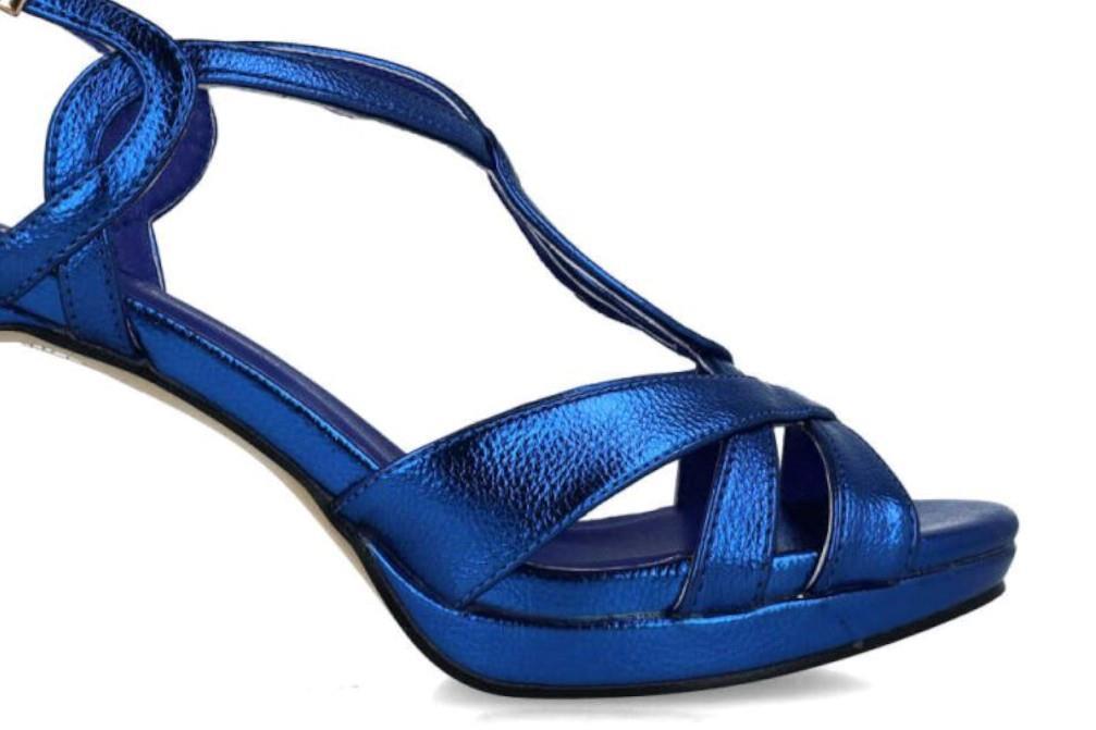 Sandalias de tacón Menbur ABUNDANTIA 24264 en azul marino para mujer