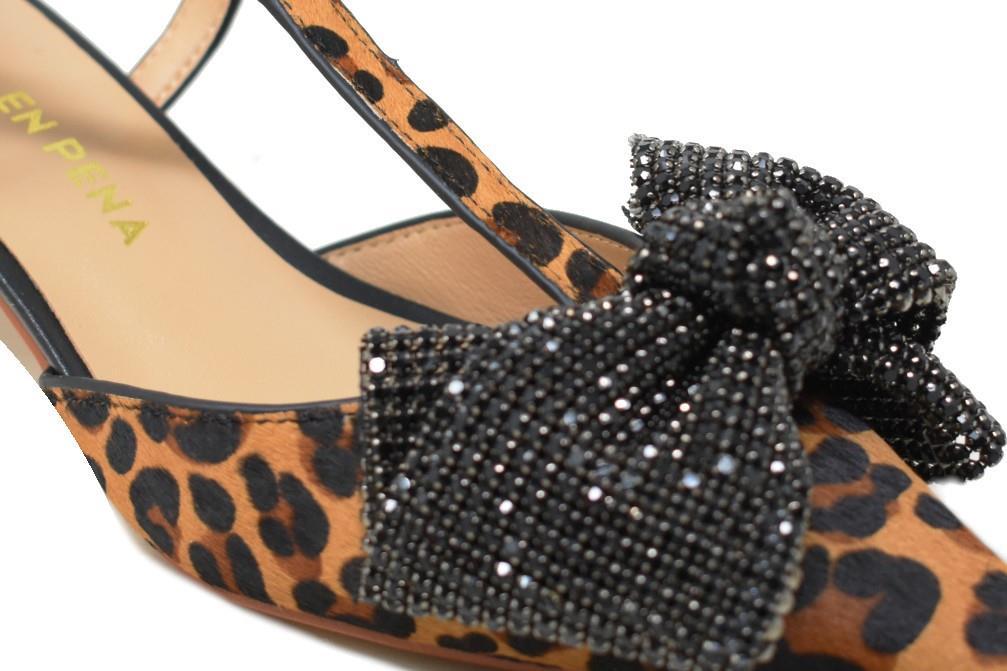 Zapatos de tacón bajo Alma en pena I250529 en animal print-Zapatos de fiesta