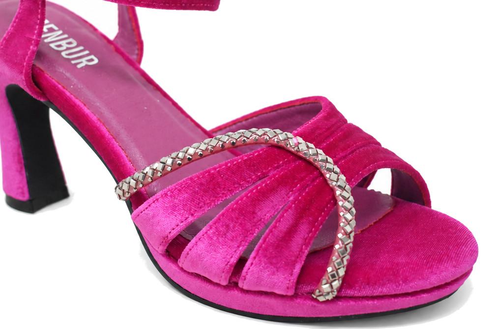 Sandalias de fiesta Menbur BM708 buganvilla con pedrería
