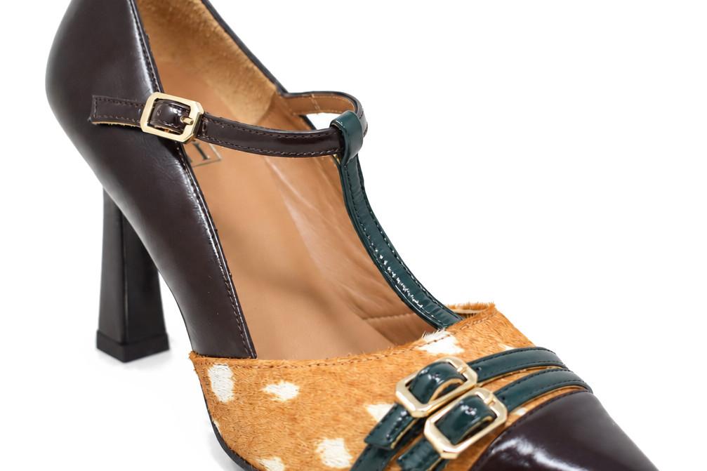 Zapatos de fiesta Joni 31060 marrón de tacón alto para mujer