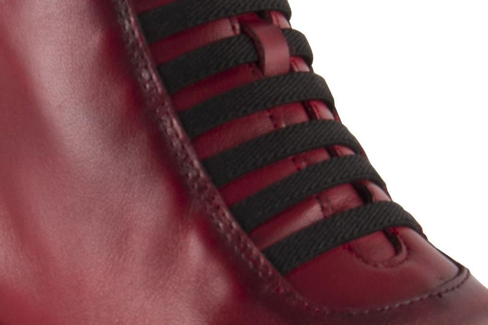 Botines con cuña Chamby 1906 en rojo para mujer