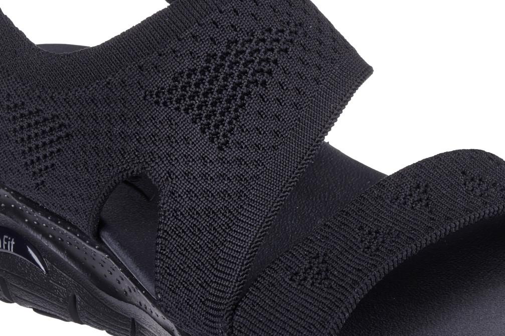 Sandalias deportivas Mujer Skechers Arch Fit 119458 Negro | Plataforma Confort y Soporte Plantar