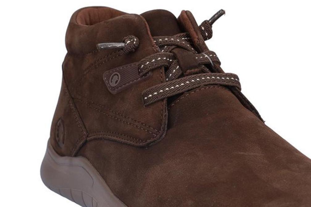 Botines Coronel Tapiocca T536-48 de nobuck marrón con cordones elásticos para hombre