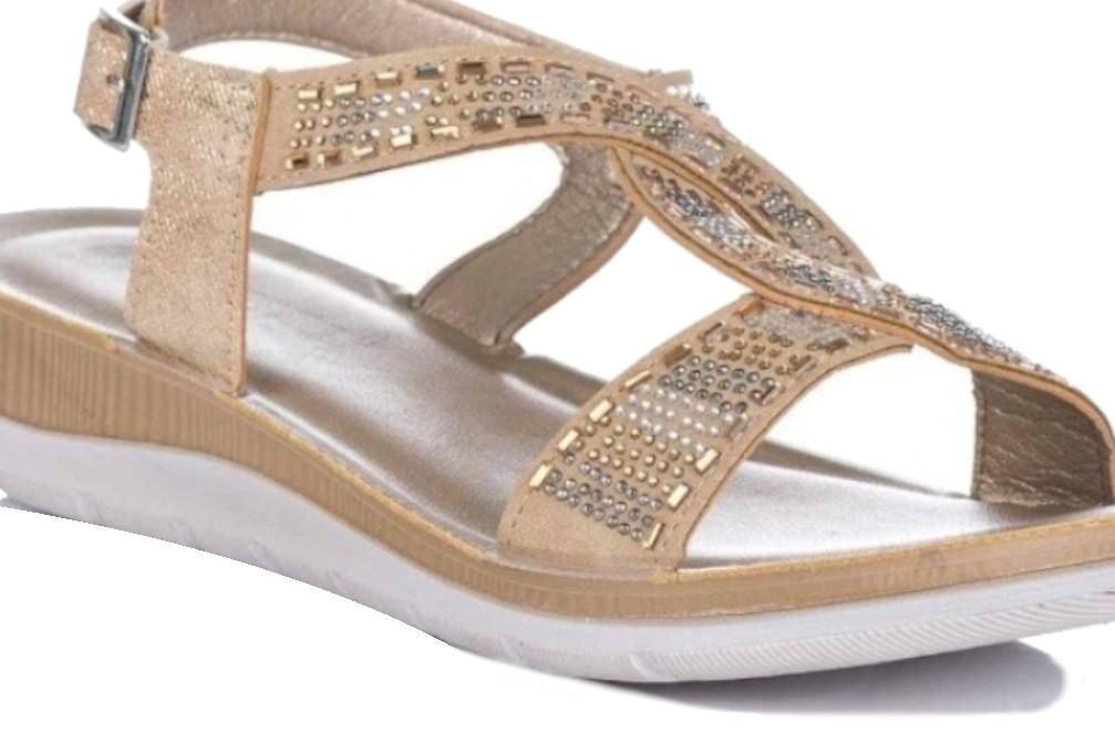 Sandalias cómodas inblu BV000043 en beige para mujer