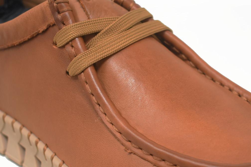 Zapatillas deportivas planas de piel para mujer Carmela 164393 camel