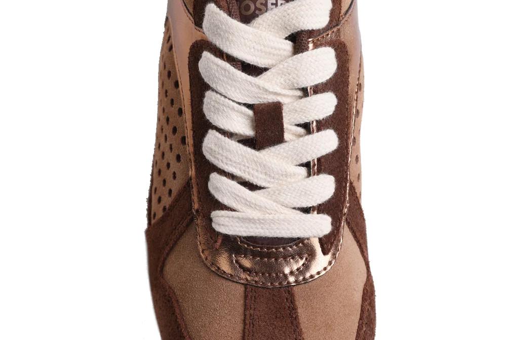 Zapatillas deportivas Gioseppo 80259 de Piel con Cuña en bronce para Mujer