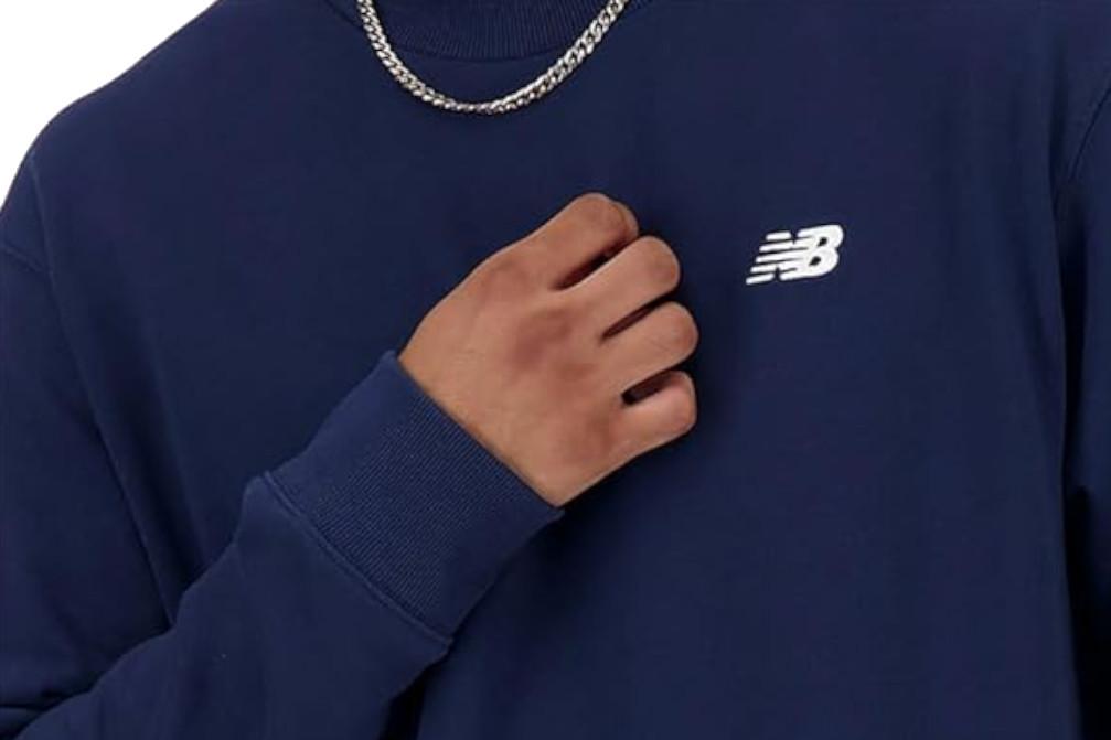 Sudadera New Balance MT41507 Sport Essentials French Terry azul marino