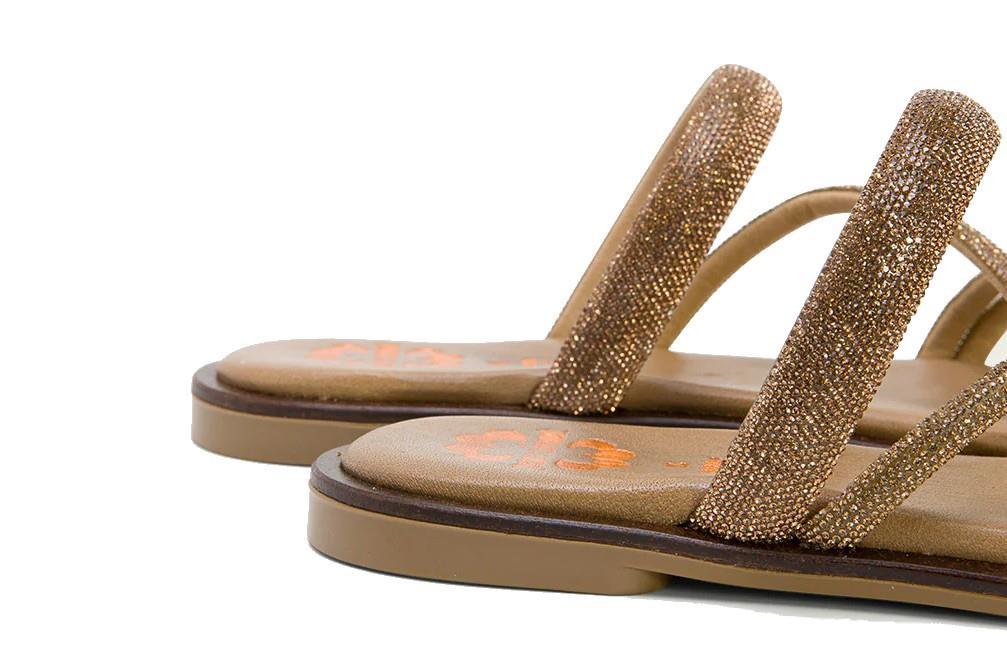Sandalias planas Porronet Caitlin en platino