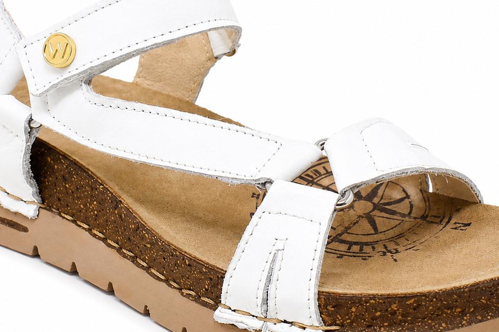 Sandalias mujer Walk & Fly Almada 51120 blanco | Sandalias de piel cómodas y ligeras