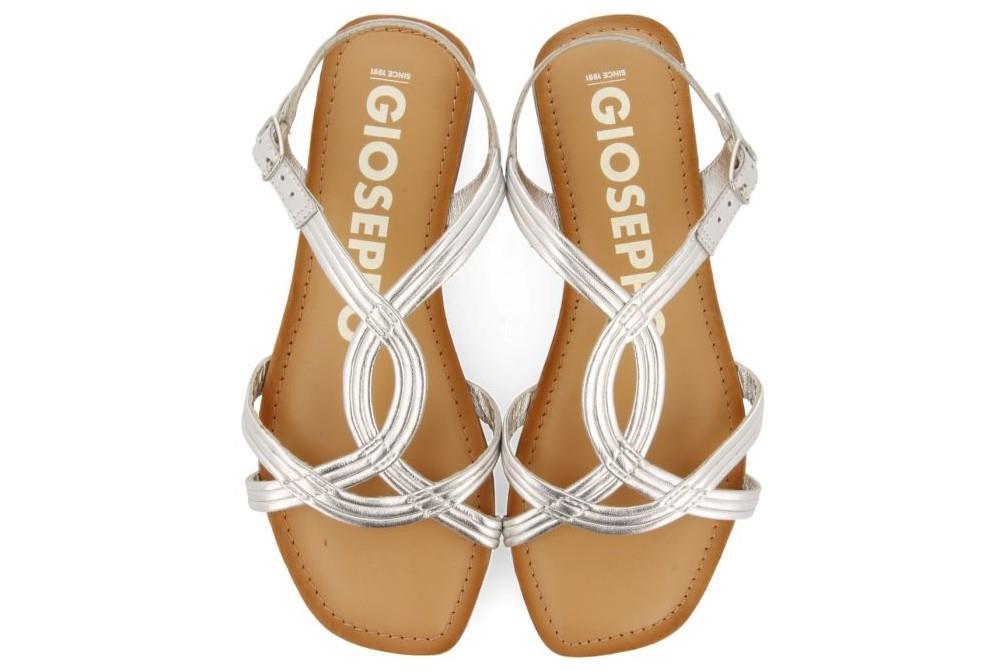 Sandalias planas Gioseppo Elbasan 71705 en plata para mujer