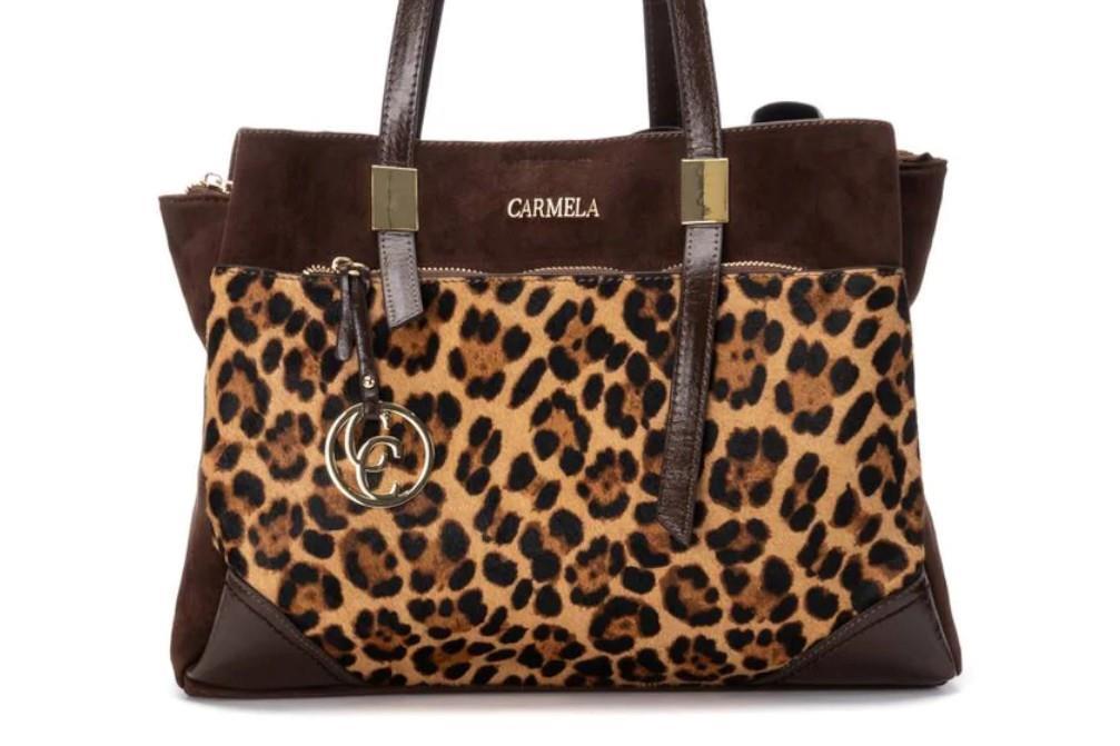 Bolso animal print Carmela 18618302 en camel
