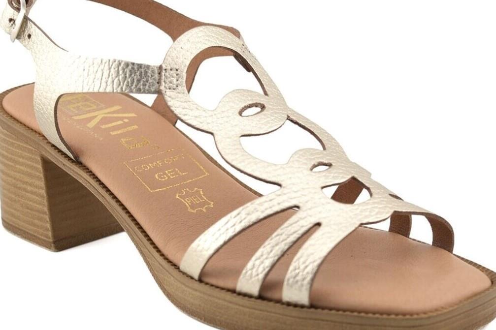 Sandalias Tekila 1010 en platino para mujer