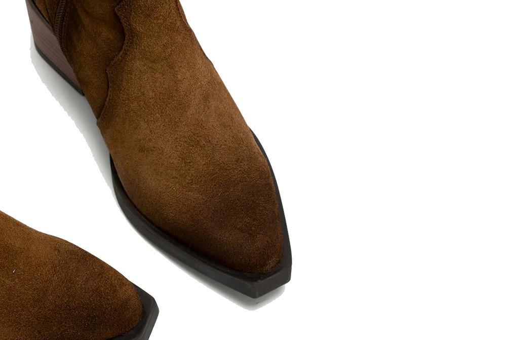 Botas altas cowboy Porronet Hilda en cuero para mujer