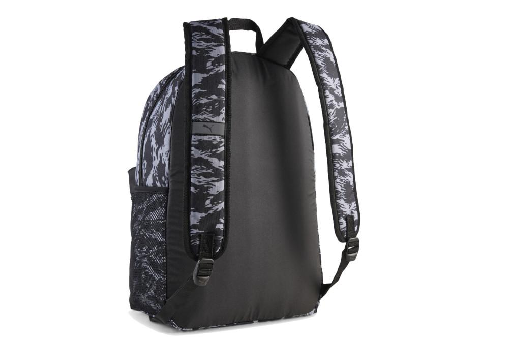 Mochila Puma Phase AOP 091169 Negra Estampada Unisex de 22 Litros