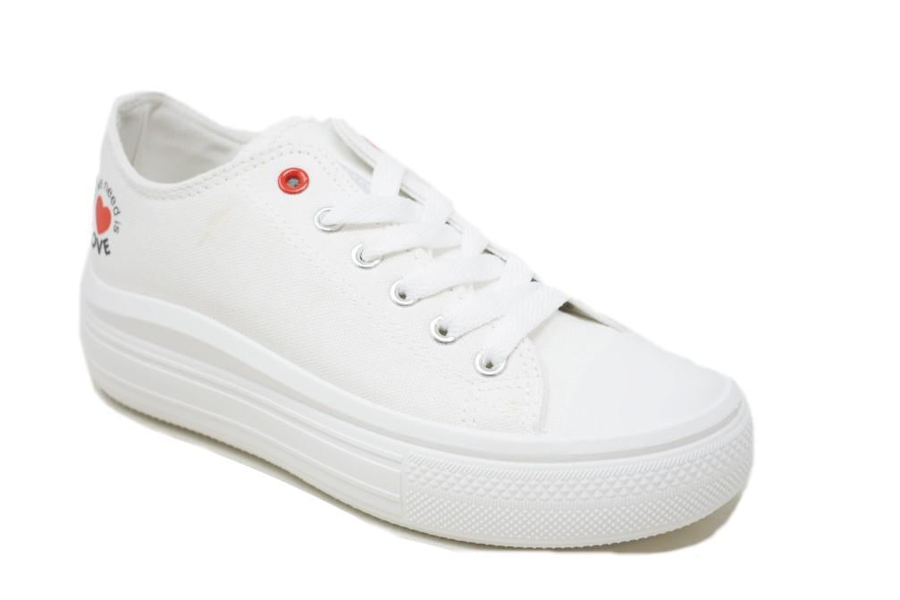 Zapatillas de lona en blanco para mujer