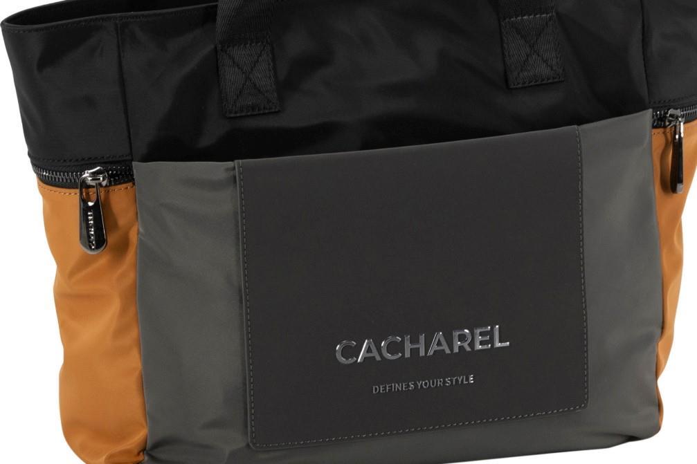 Bolso shopper Cacharel bags CE252023 en color negro y mostaza