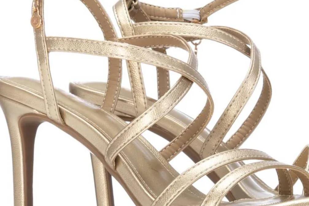 Zapatos de fiesta Xti 145460 – Sandalia de mujer elegante con tiras finas y tacón fino de 8 cm