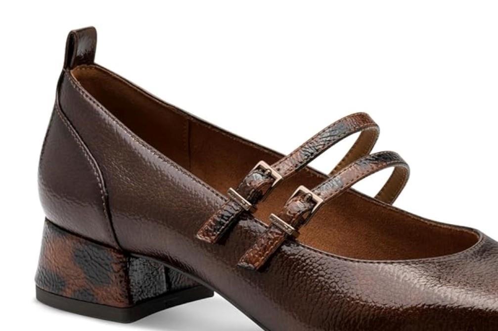Bailarinas con tacón Tamaris 1-22318-43 en color coñac