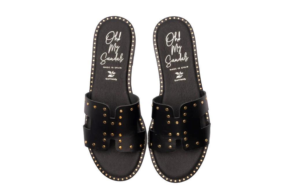 Sandalias planas Oh! My Sandals Erika 5576 en negro para mujer