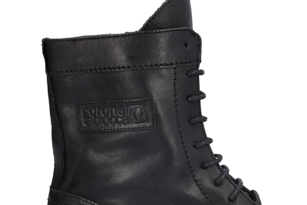 Botines militares de piel Coronel Tapiocca C2468-11 negros para mujer