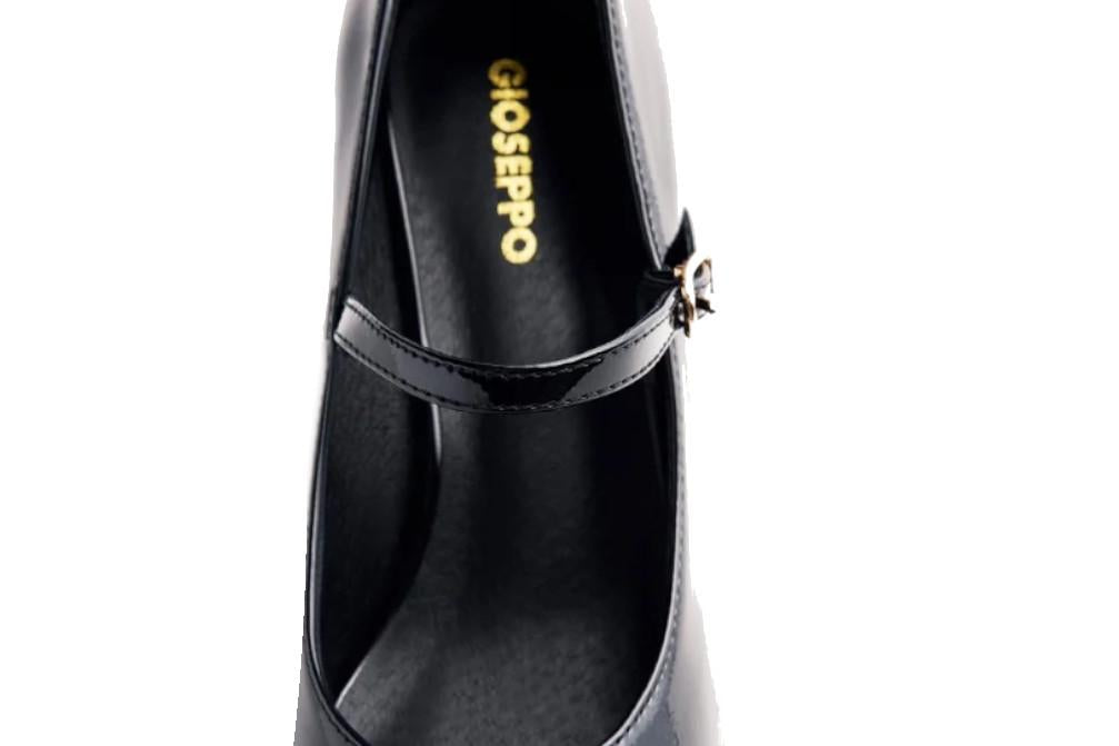Zapatos de tacón Mary-Jane Gioseppo Windham 73270 en charol negro para mujer - Zapatos de fiesta