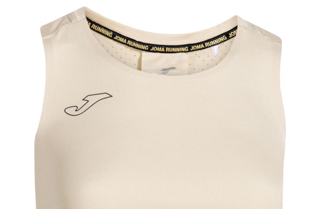 Camiseta de Running Joma R-City Ozone 902677 Beige sin Mangas para Mujer