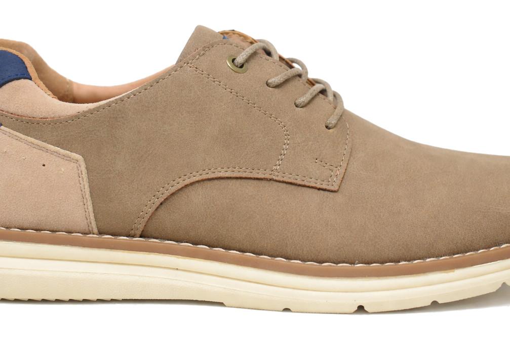 Zapato casual hombre ETIKA Tigani 60928 taupe blucher cómodo con cordones