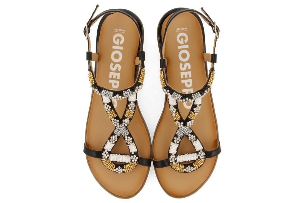 Sandalias planas Gioseppo Mulion 72027 en negro para mujer