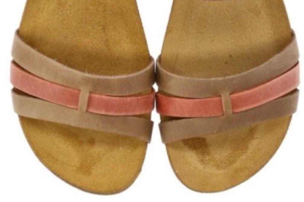 Sandalias planas Interbios 4470 en teja para mujer