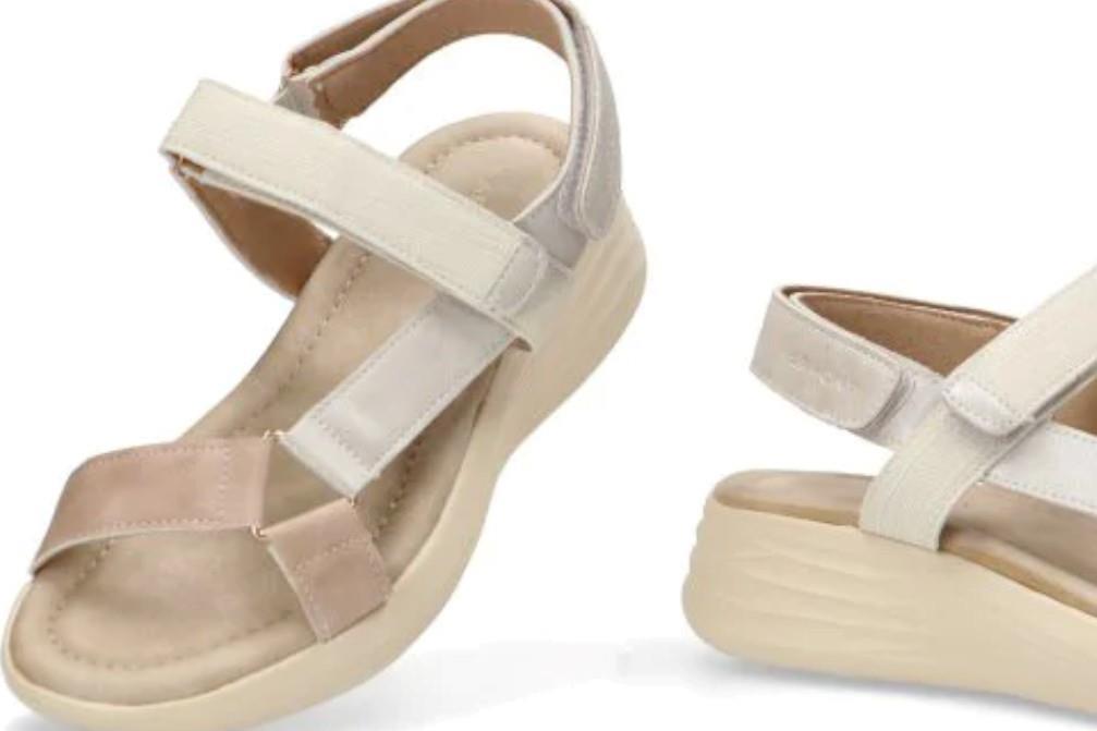 Sandalias deportivas Armony by Etika 40004 en beige para mujer