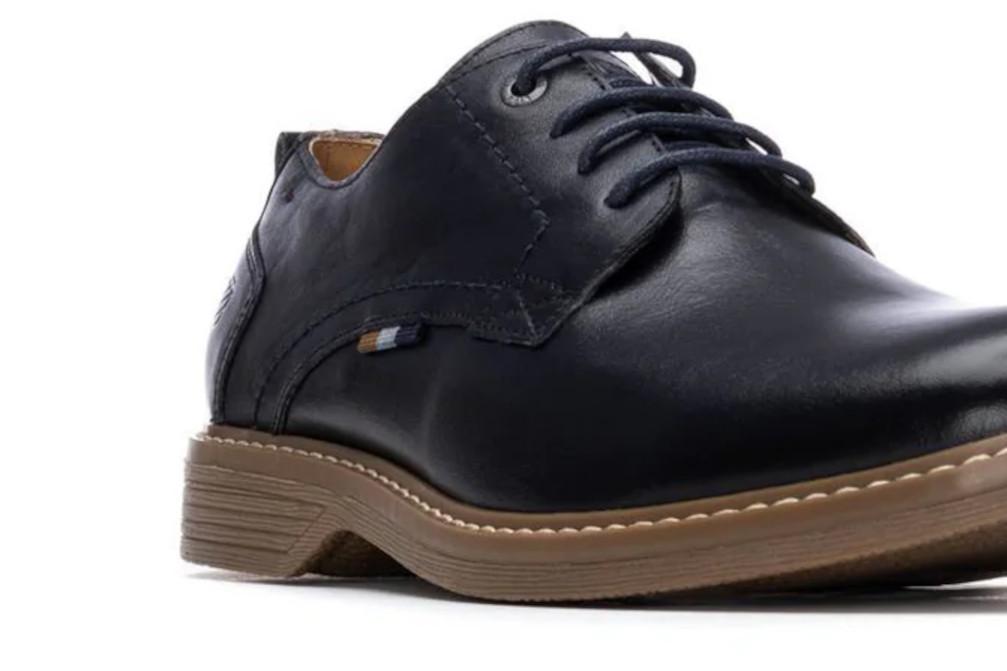Zapato con cordones Carmela 163904 azul para hombre de Piel y Suela Antideslizante