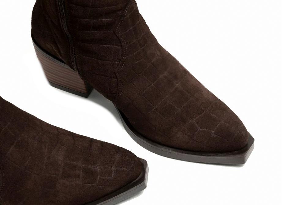 Botas altas cowboy de piel Porronet Nuria 4853 moka