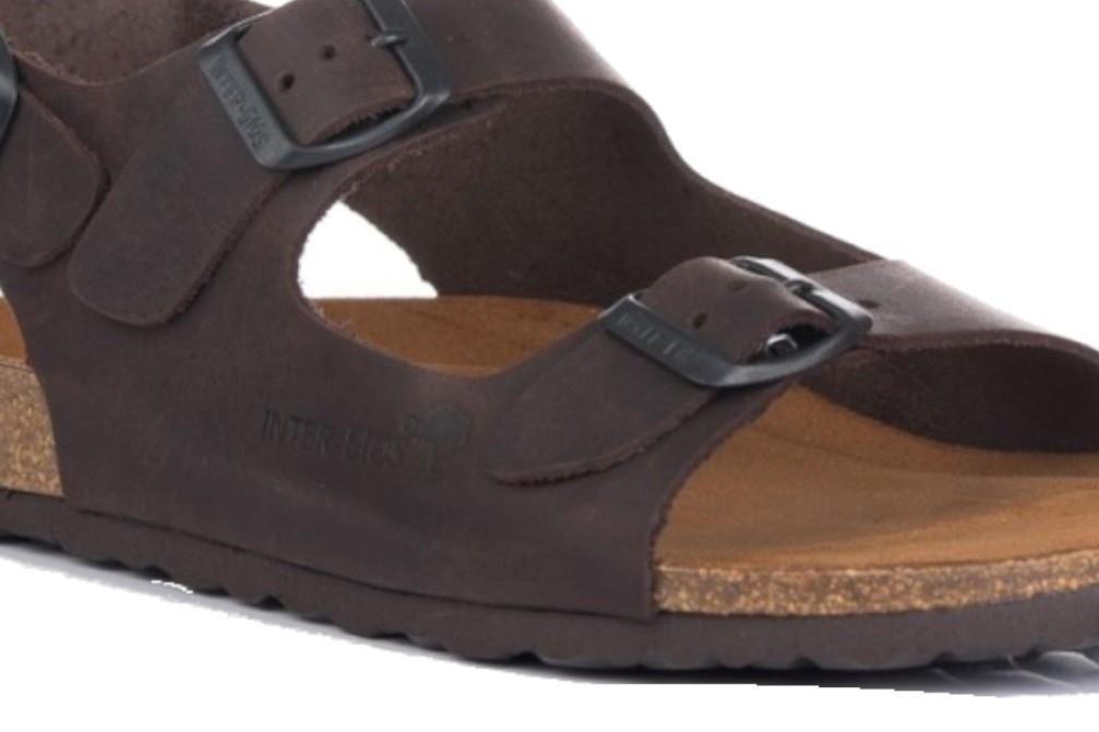 Sandalias cómodas Inter Bios 9567 en moka para hombre