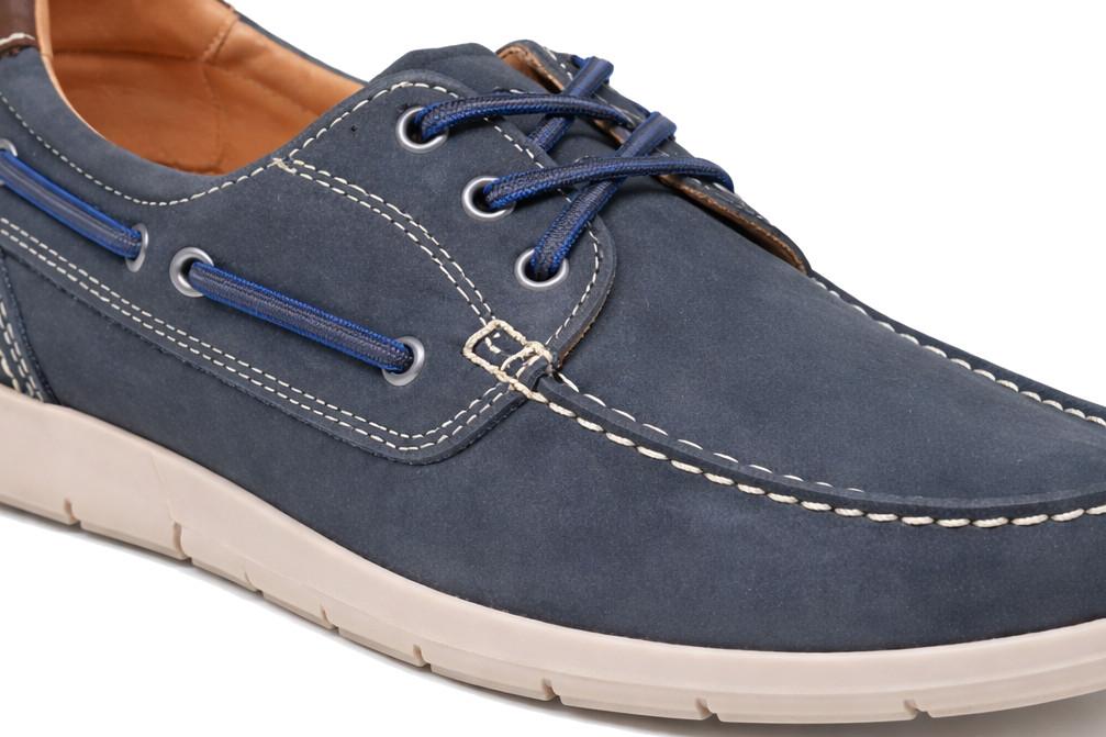 Náutico Luisetti 37208NO en color azul marino para hombre. Zapatos de Piel con Cordones