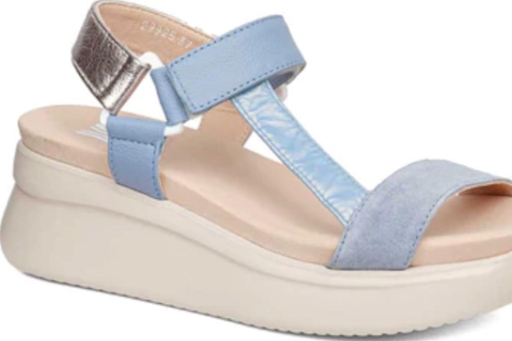 Sandalias con cuña Callaghan 29925 Llana en azul