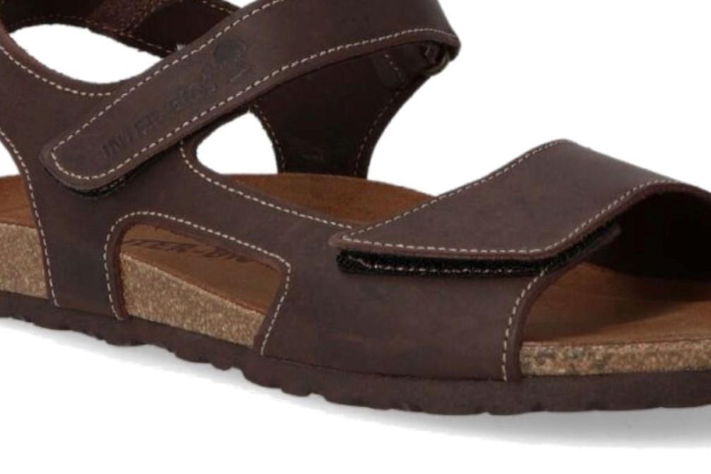 Sandalias Cómodas Inter Bios 9536 en moka para hombre
