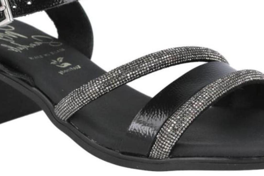 Sandalias de tacón medio Oh! My Sandals 5905 Acero para mujer - Sandalias de fiesta tiras Brillantes