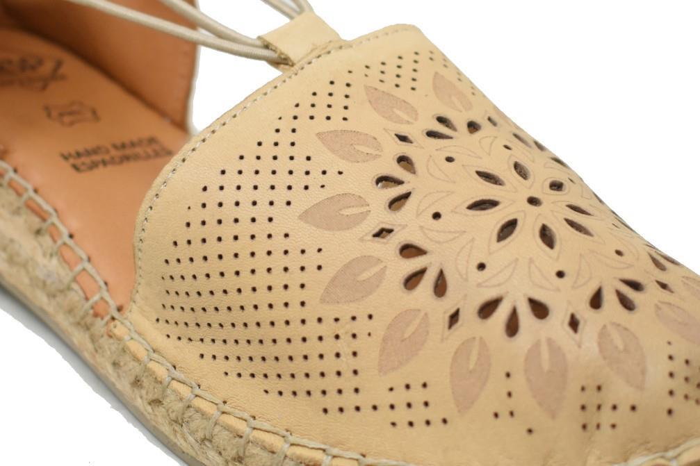 Alpargatas planas Top 3 Shoes SR25498 en beige para mujer
