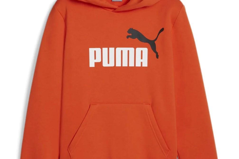 Sudadera Puma Sudadera con capucha Essentials+ Big para niños en rojo