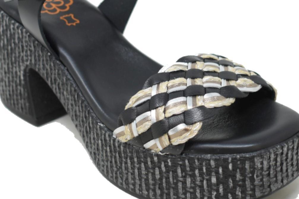 Sandalias con tacón Porronet 3175 en negro para mujer