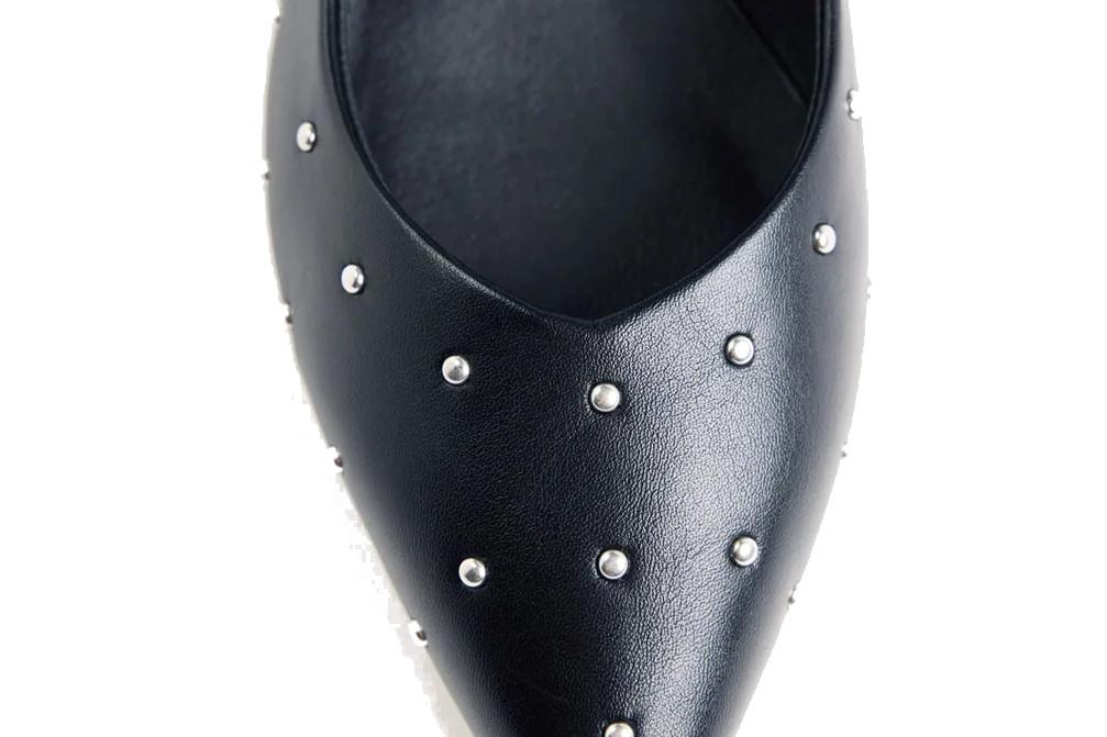 Bailarinas de tacón bajo Gioseppo 80829 en negro con Tachas para mujer