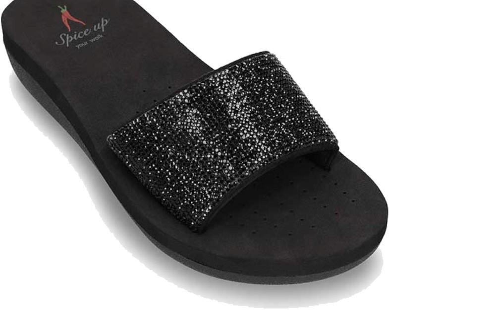 Chanclas de pala Spice Up Fennel SU25015 en negro para mujer