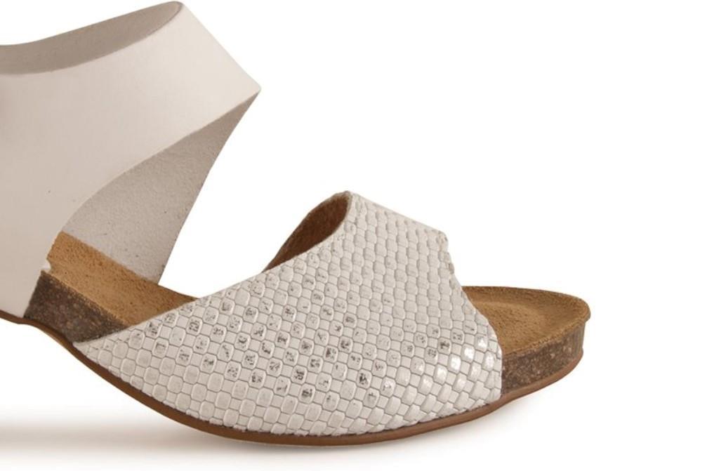 Sandalias con tacón Chamby 2650 en blanco para mujer