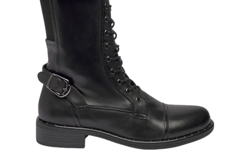 Botas altas militares Regarde le Ciel Roxana 10 en negro para mujer