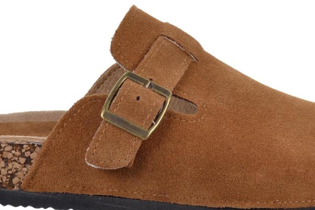 Zuecos bio Isteria 1000 en camel de Piel Serraje para hombre| Comodidad y Estilo Casual