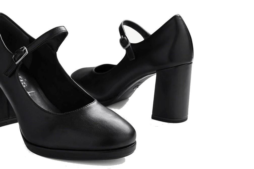 Zapatos de tacón Mary Jane 1-22462-45 de color negro